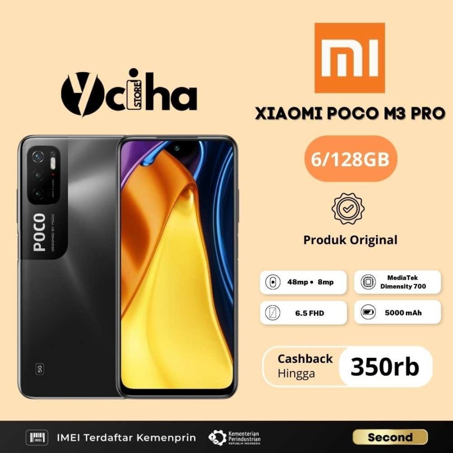 poco m3 pro 5g 6/128 Second Fullset