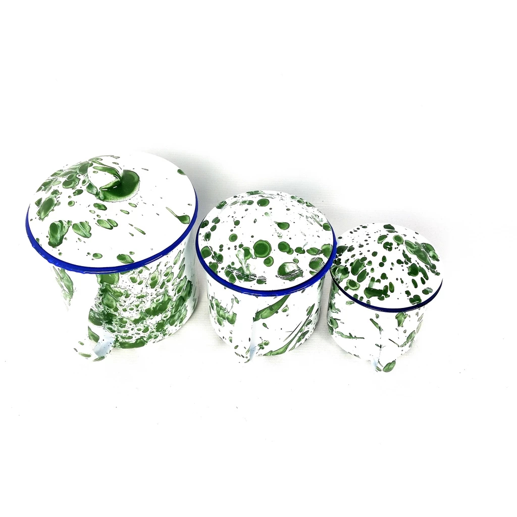 Mug Enamel Jadul Stainless Steel Gelas Jumbo Kopi Teh Gaya Klasik