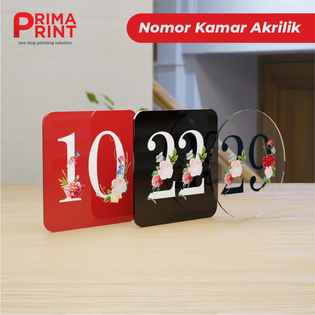 Nomor Rumah Papan Akrilik Angka Tahan Air I Nomor Rumah Kos Angka Blok Rumah