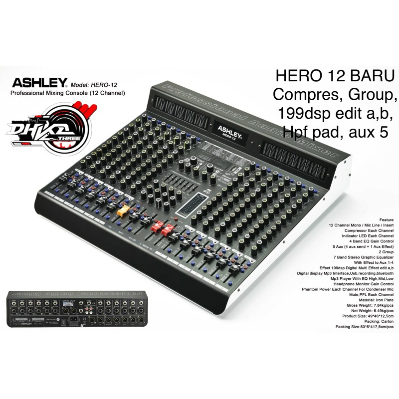 MIXER ASHLEY HERO 12 BARU COMPRESS EDIT A,B / MIXER ASHLEY HERO12 CHANNEL ORIGINAL / Mixer Ashley he