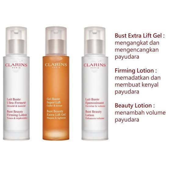 Clarins Bust Beauty Lotion I Clarins Bust Beauty Extra Lift Gel I Clarins Bust Beauty Firming Lotion