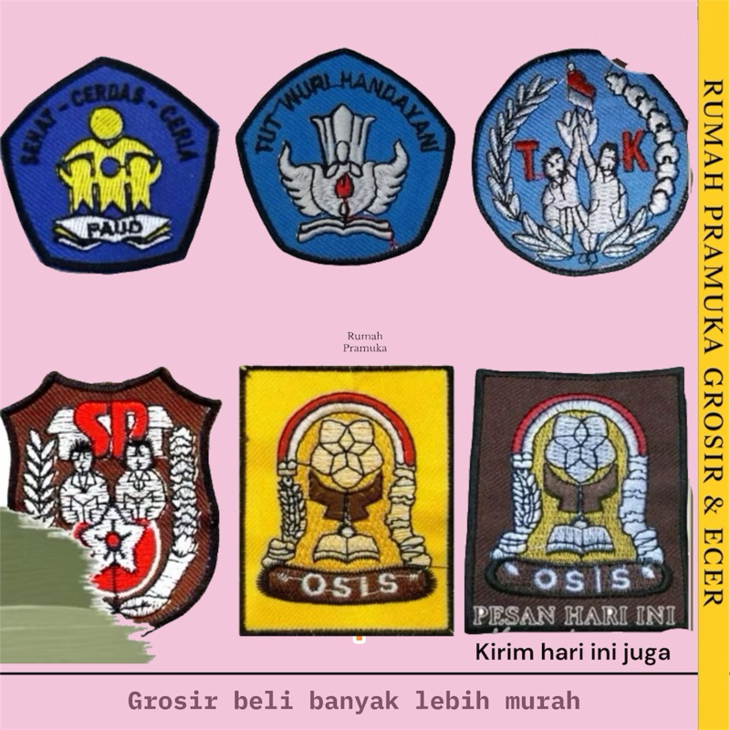 Bet osis smp bordir - bet osis sma - bet sd bordir - badge smp - bet sma - bet tk - bet tutwuri