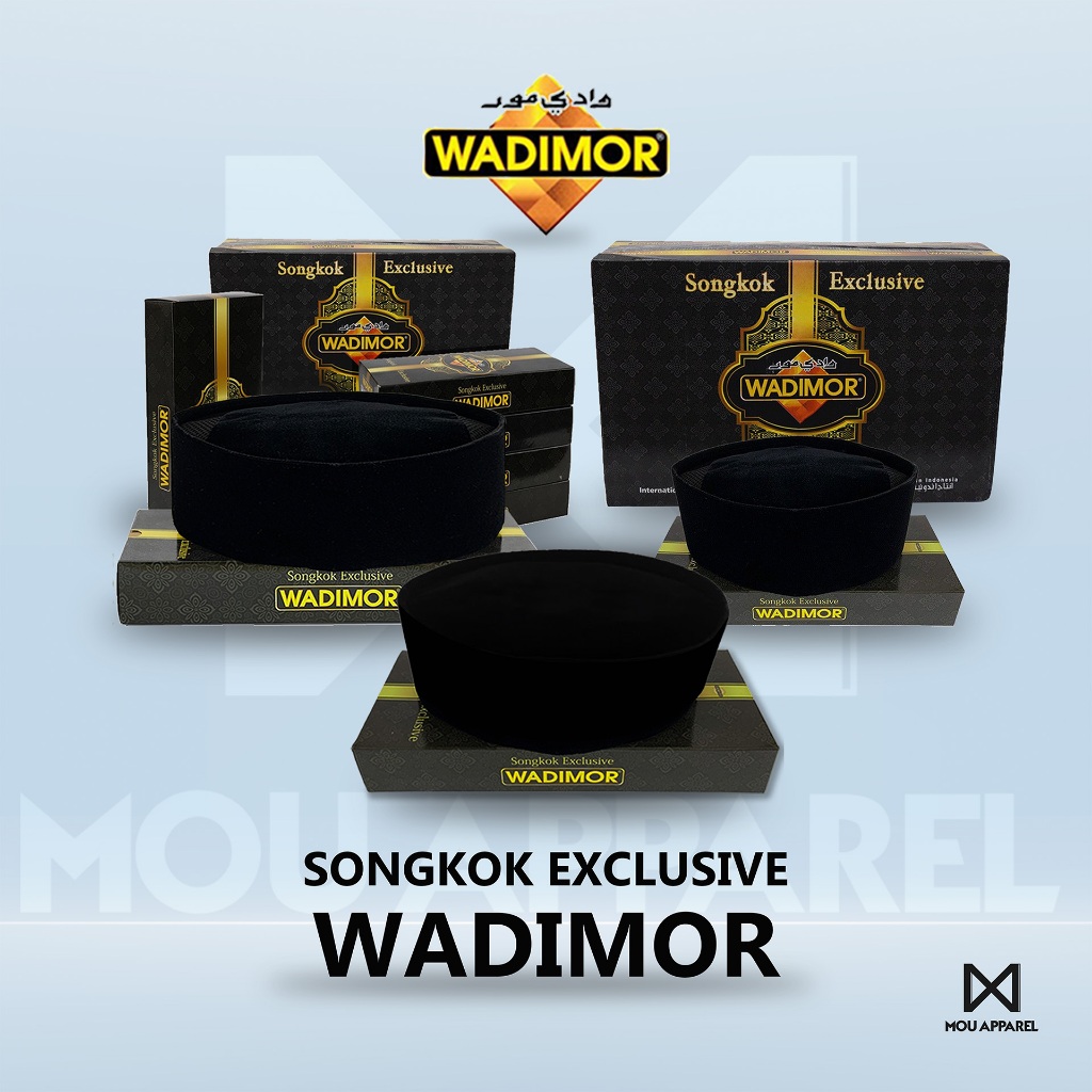 Peci Wadimor AC, Non & Full, ORIGINAL Tinggi 7 8 9 10 Cm Songkok Solat Hitam Pria Dewasa Kopiah Shol
