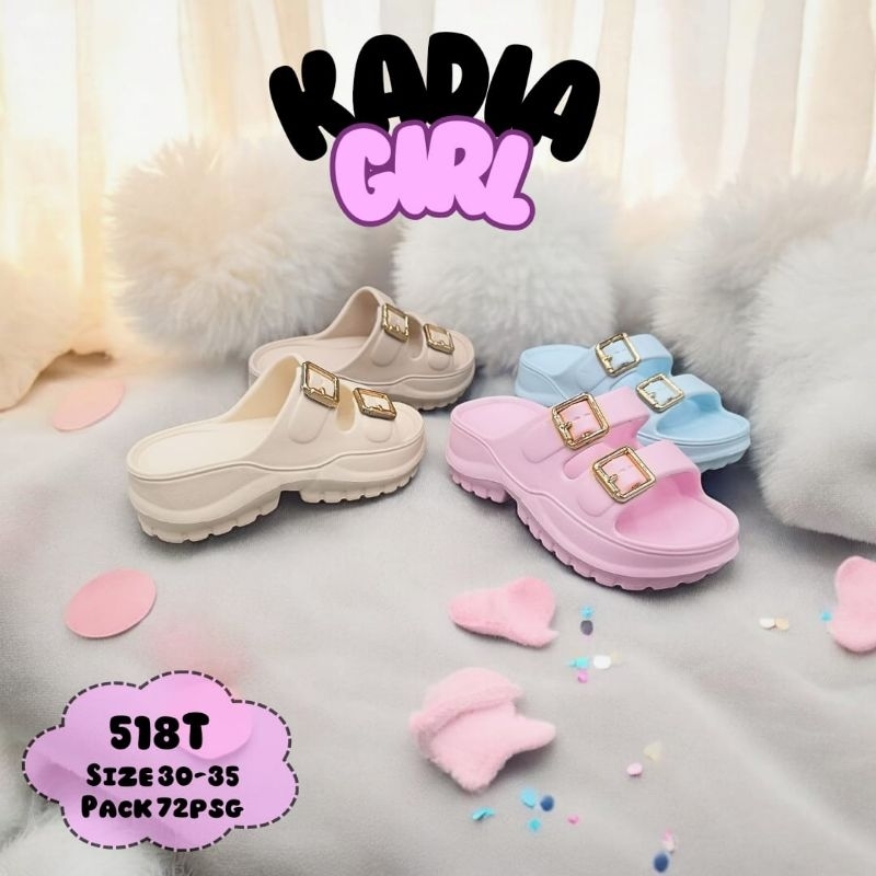 Sandal Selop Anak Perempuan 518 T/Sandal Selop Anak Perempuan Kekinian/Sandal Selop Ban 2 Anak Perem