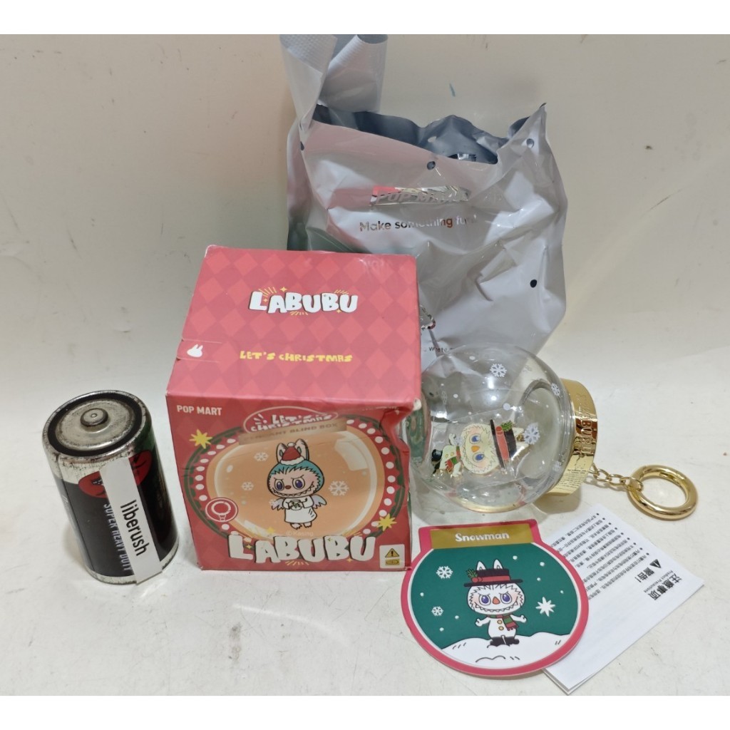 pop mart the monsters let's christmas series ball pendant lets labubu snowman blind box art toys fig
