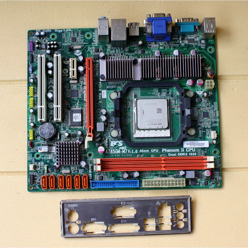 PAKET AM3 AMD ATHLON II X3 440 3 GHZ + MOBO ECS A785GM-M7 NORMAL OK