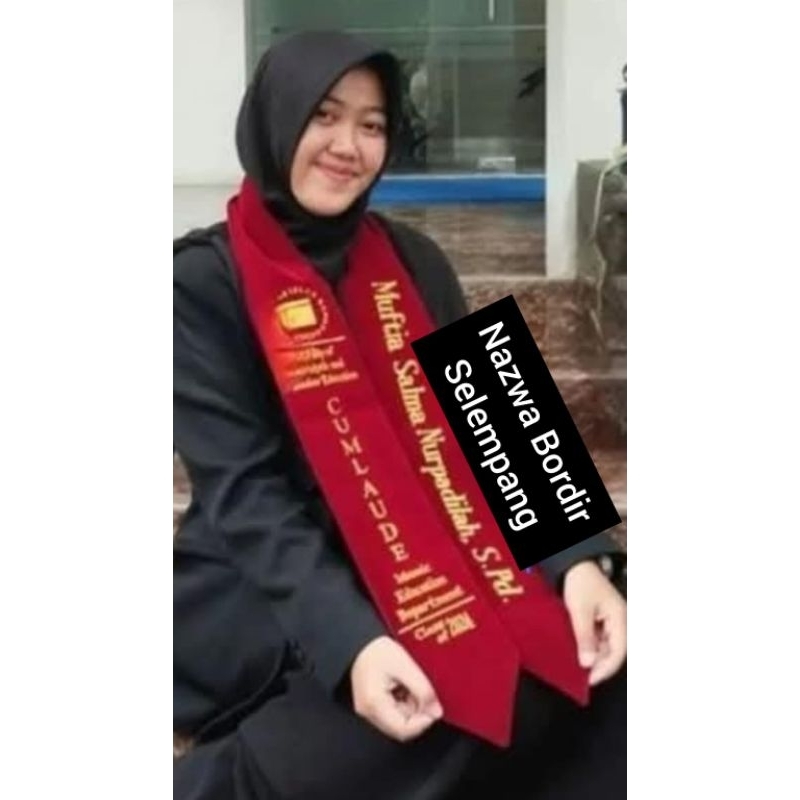 SELEMPANG WISUDA KALUNG LEHER (BAHAN BLUDRU PILIHAN TEBAL LEMBUT DAN TIDAK KAKU )