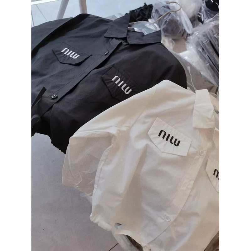 [COD] KEMEJA MIU-MIU PANJANG SIZE 110-150 IMPORT PREMIUM - ATASAN KEMEJA ANAK CEWEK MIU JUNIORAN UMU