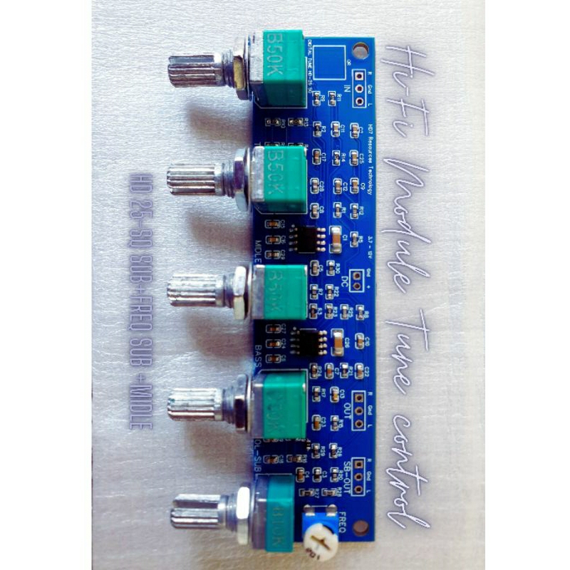 Stereo Tone Control HiFi 2.1 Low Noise || 5 band (Bass, Midle, Treble, Subwoofer & Pengaturan Freq S