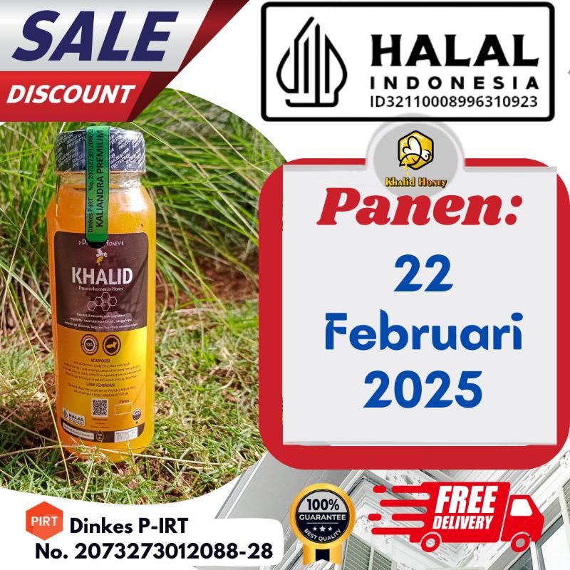 

(350 GR) Kaliandra Premium Madu Murni 100% Khalid Honey Panen Terbaru