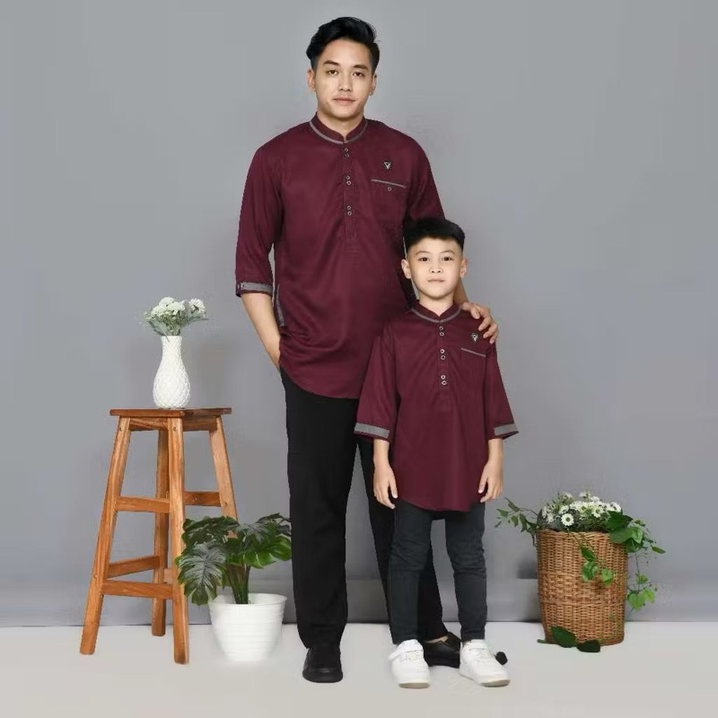 KOKO QURTA  COUPLE LILAC TERLARIS /  QURTA COUPLE LILAC / KOKO QURTA WARNA LILAC PREMIUM / QURTA PAK