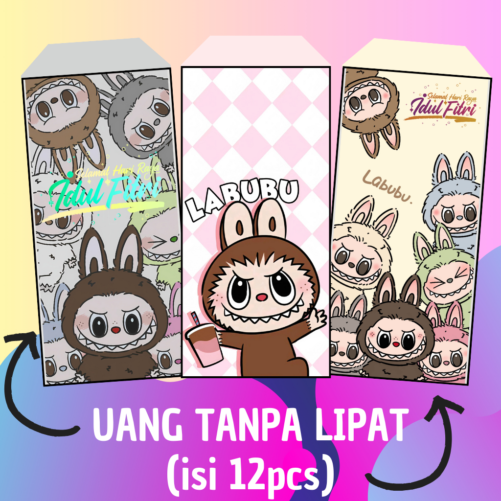

AMPLOP LEBARAN KARAKTER LABUBU VIRAL ISI 12 PCS / AMPLOP ANGPAO LEBARAN IDUL FITRI 2025 BESAR ISLAMI / EID MUBARAK / AMPLOP LEBARAN / AMPLOP IDUL FITRI GLOSSY TEBAL / EID ENVELOPE / AMPLOP ESTETIK 2025 / IDUL FITRI CUTE RUSTIC TERBARU /LA
