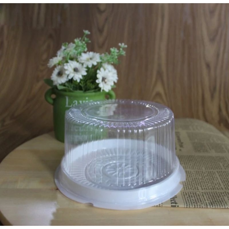 Mika tumpeng mini tutup bening diameter 15cm tinggi 9cm isi 25pcs per pack wadah tempat alas tray na