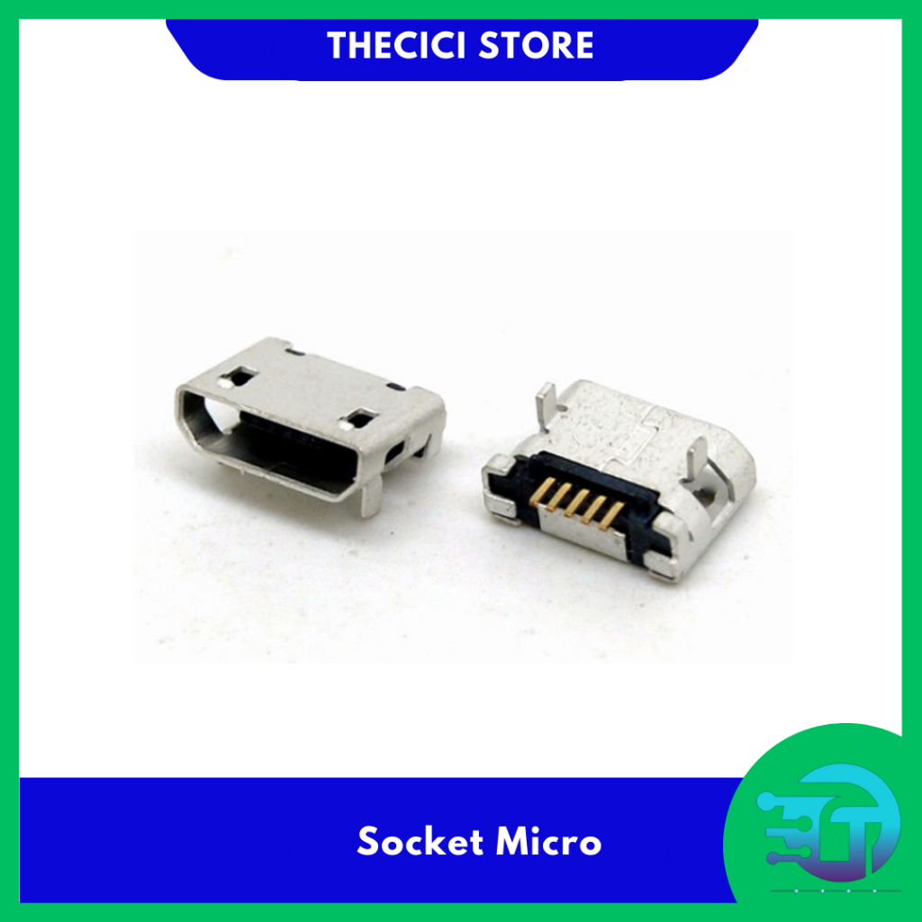 SOKET MICRO USB FEMALE PLUG KONEKTOR