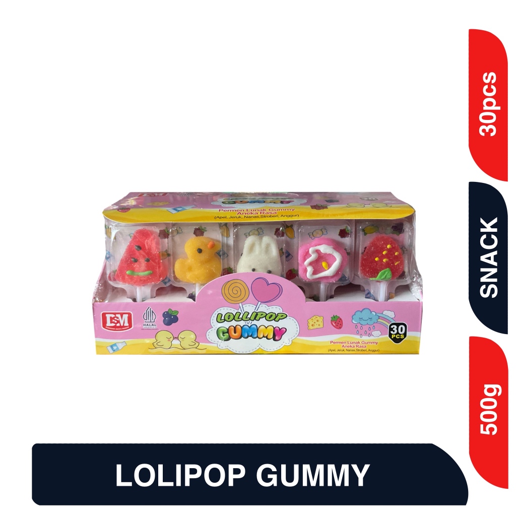 

Permen Gummy Lollipop Karakter Isi 30 pcs