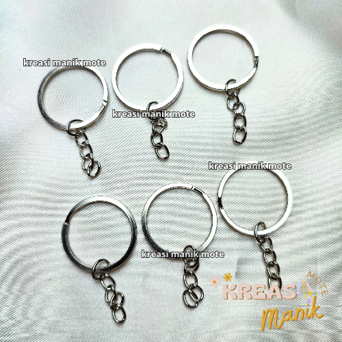 Gantungan Kunci Stainless + Gratis Pengait / Ring Gantungan Kunci / Gantungan Kunci