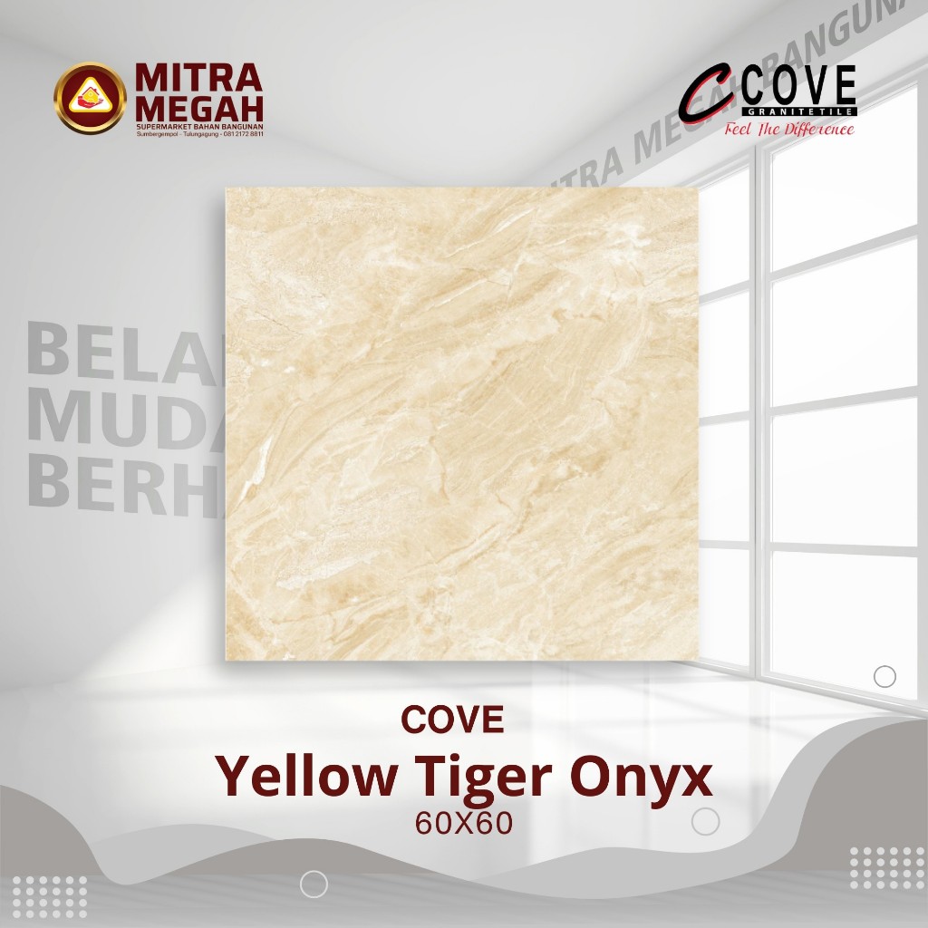 KERAMIK GRANIT COVE 6060 Yellow Tiger Onyx