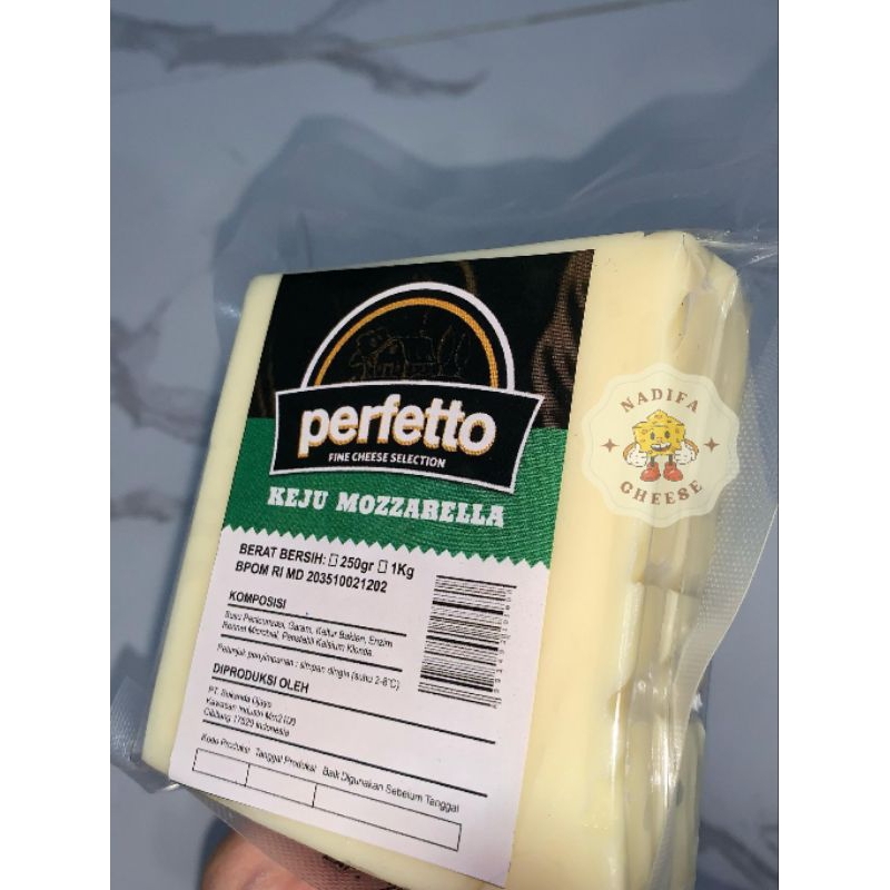 

RB22 250 gr MOZZARELLA PERFETTO CHEESE - KEJU MOZZARELLA PERFETTO CHEESE 200gr