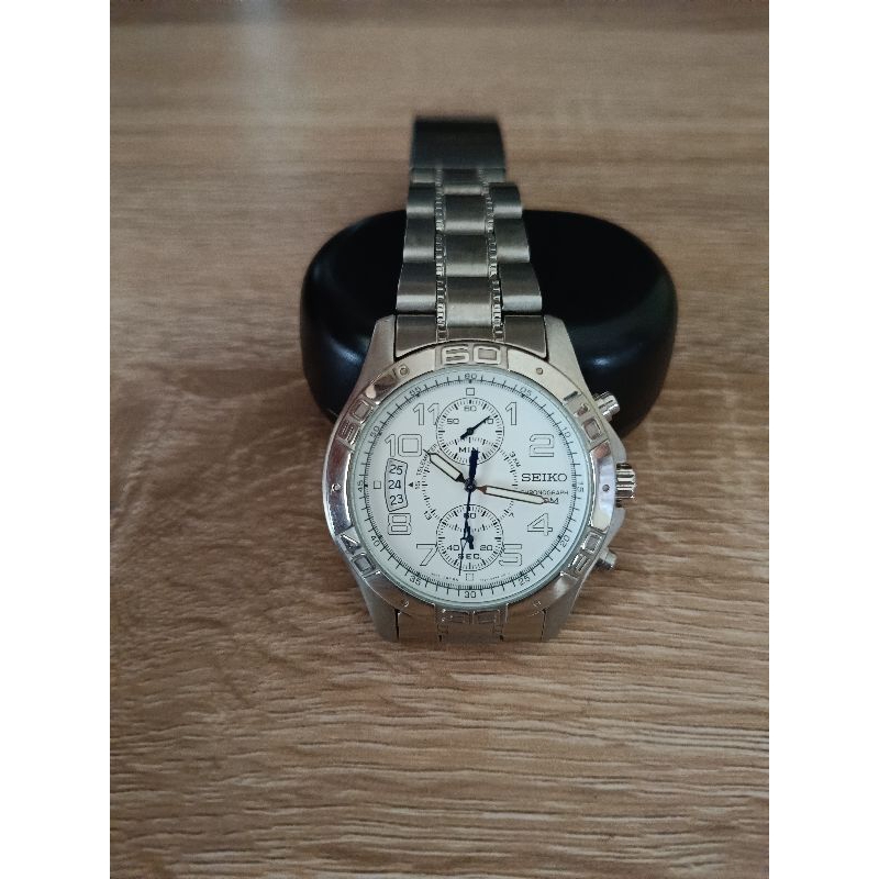 Preloved jam tangan Seiko 7T94-0AL0 Mens Chronograph 100m Quartz Watch