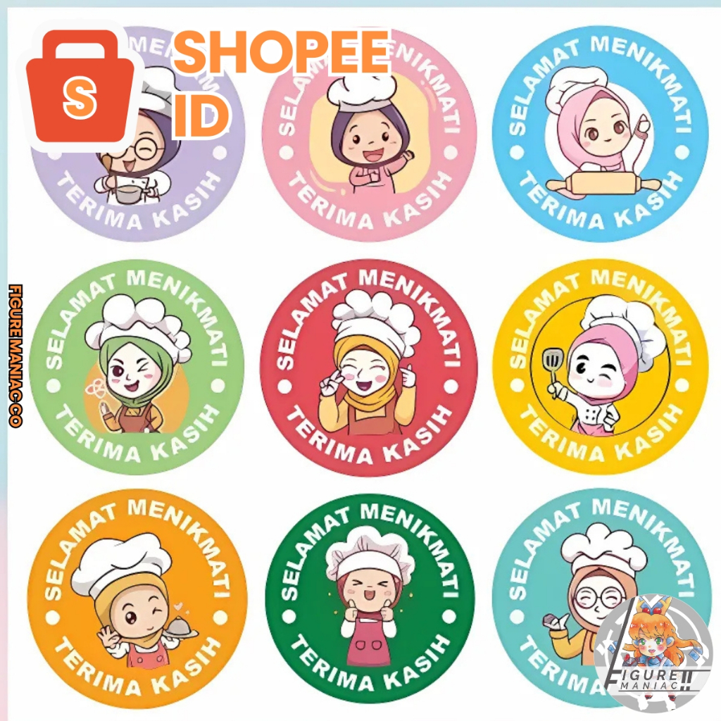 

[FM] - Sticker Bulat Roll Makanan Kue Catering / Sticker Terima Kasih Selamat Menikmati Isi 500 Pcs