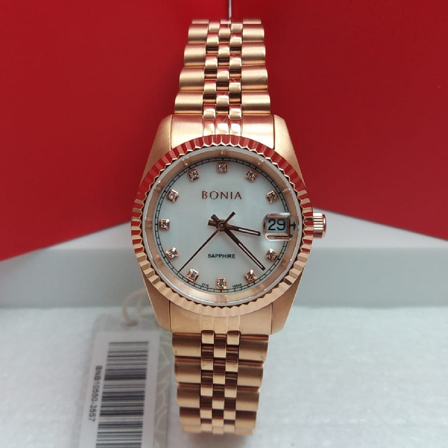 100% ORIGINAL  JAM WANITA BONIA ORIGINAL BNB10550 3557 BONIA BNB10550 ROSEGOLD