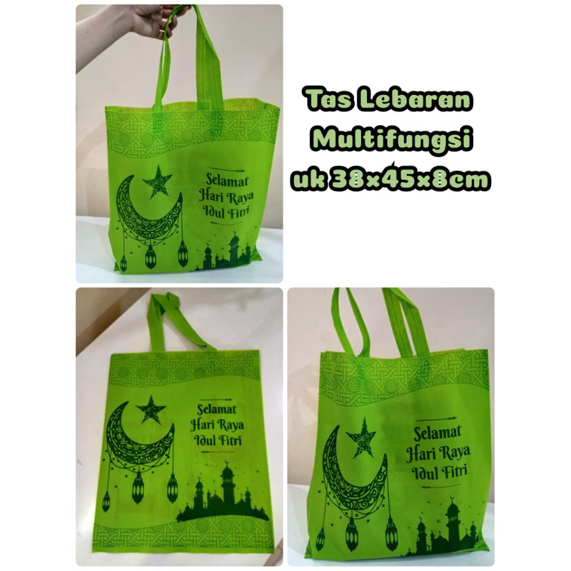 

Tas Hampers Lebaran (isi 12 pcs)|Tas Spunbond Lebaran|Tas Bingkisan Lebaran (isi 12 pcs)