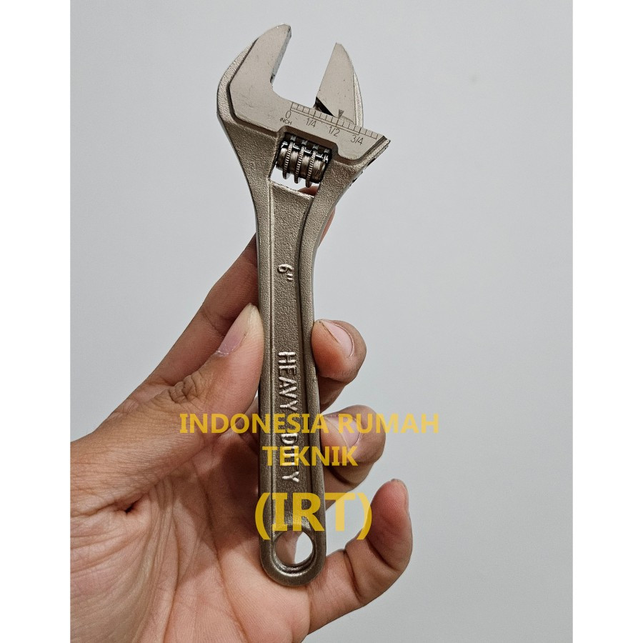 TEKIRO Kunci Inggris Kecil New 6 inch Bisa Disetel / Mini Adjustable Wrench EU Type New 6'' WR-AD195