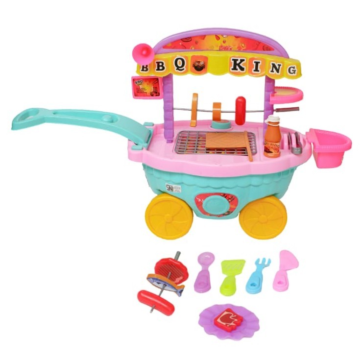 Mainan Anak Kitchen Set Gerobak Barbeque King Mainan Masak Masakan