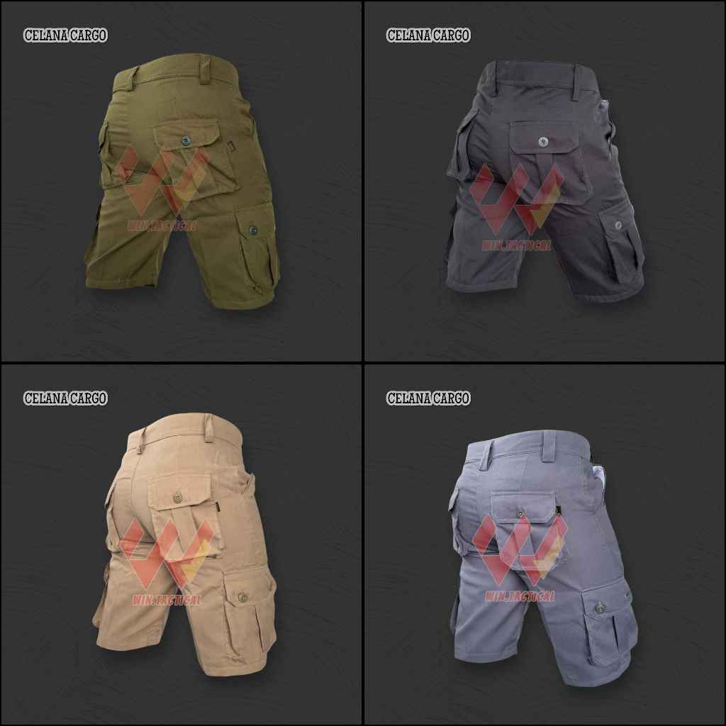 Celana Cargo Pendek Pria Anak tanggung , Dewasa dan Big Size 28-42 Model Elegan kantong Tempel Kempo
