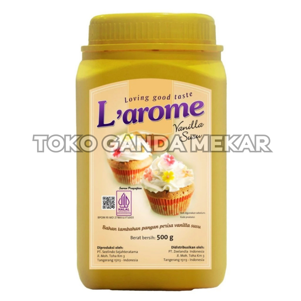 

L'arome Vanilla Susu 500gr – Larome Vanila Susu Perisa Powder 500 gr