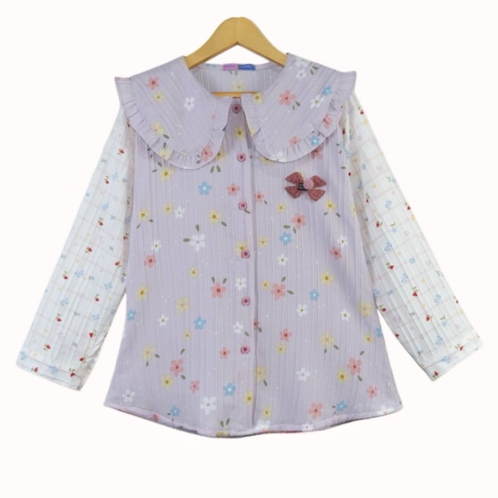 RB Atasan Anak Perempuan Kemeja Anak Perempuan Blus Anak Perempuan Lengan Panjang Usia 6 tahun 7