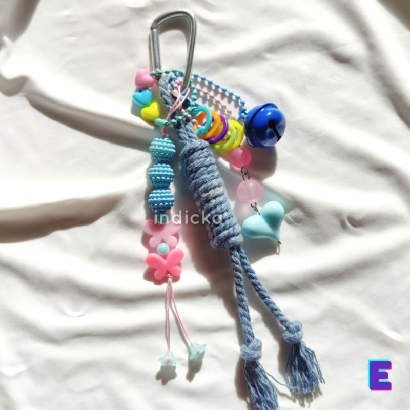Bag Charm Eclectix Series Gantungan Tas Unik Tali Macrame Colorful [LIMITED EDITION] Unik Korea Neon