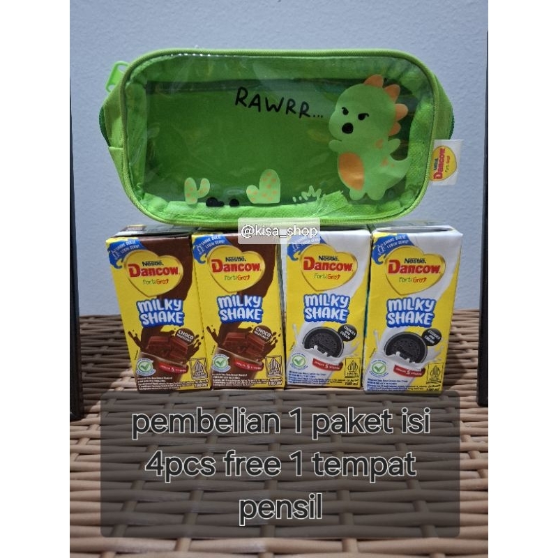 

DANCOW UHT MILKYSHAKE 180ml free tempat pensil