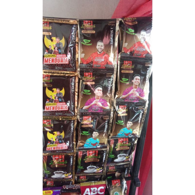 

LUWAK KOPI HITAM +GULA 1 RENTENG ISI 15PCS KEEMASAN 22GR