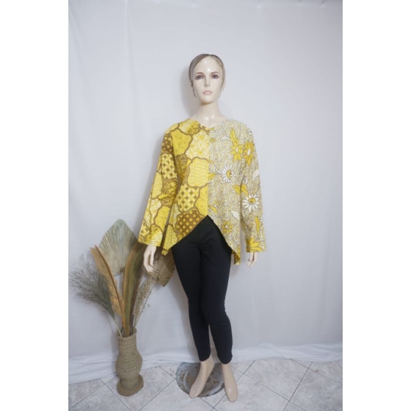 Nalendra Fashion/BLOUSE SELINA/M L XL/Blouse Katun/Blouse Lengan Panjang/HEM Lengan Panjang/Kemeja W