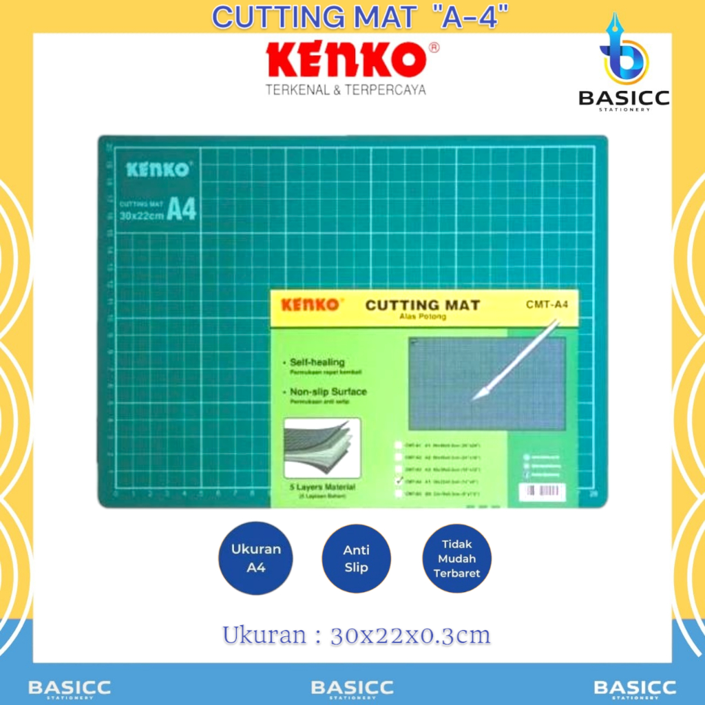 

Kenko Alas Potong 30cmx22cm - Cutting Mat A-4 | @ 1 Pcs