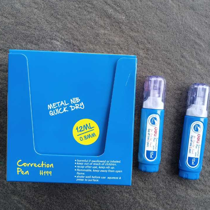 

TIPE-X Cair Correction Pen Deli H119 Biru 12ml ( Pak ) [ Original ]