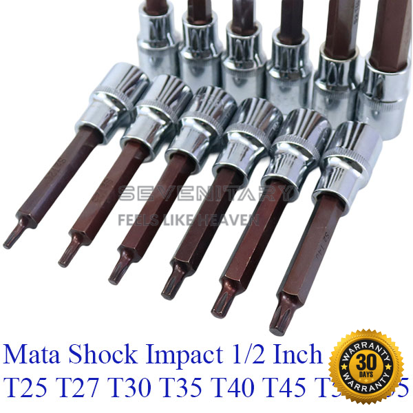 1/2'' Mata Kunci Shock Bintang Mata hexagonal Hex Bit Socket Mata Sok Impact T25-T55 - S10008502