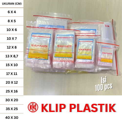 plastik klip 10x7 / plastik obat bening polos/klip biru/ klip merah obat