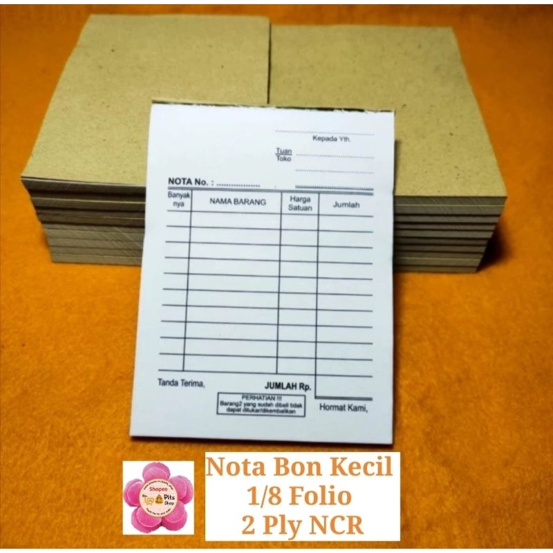 

Nota Bon Kecil 1/8 Folio 2 Ply NCR