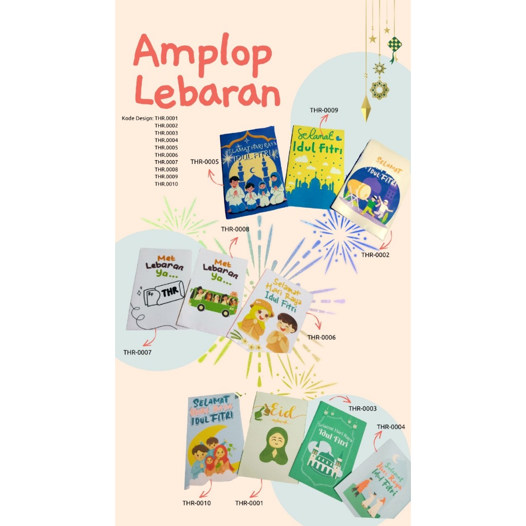 

Amplop THR Lebaran Anak-Anak, 1 Pack isi 50, Ukkazu ID