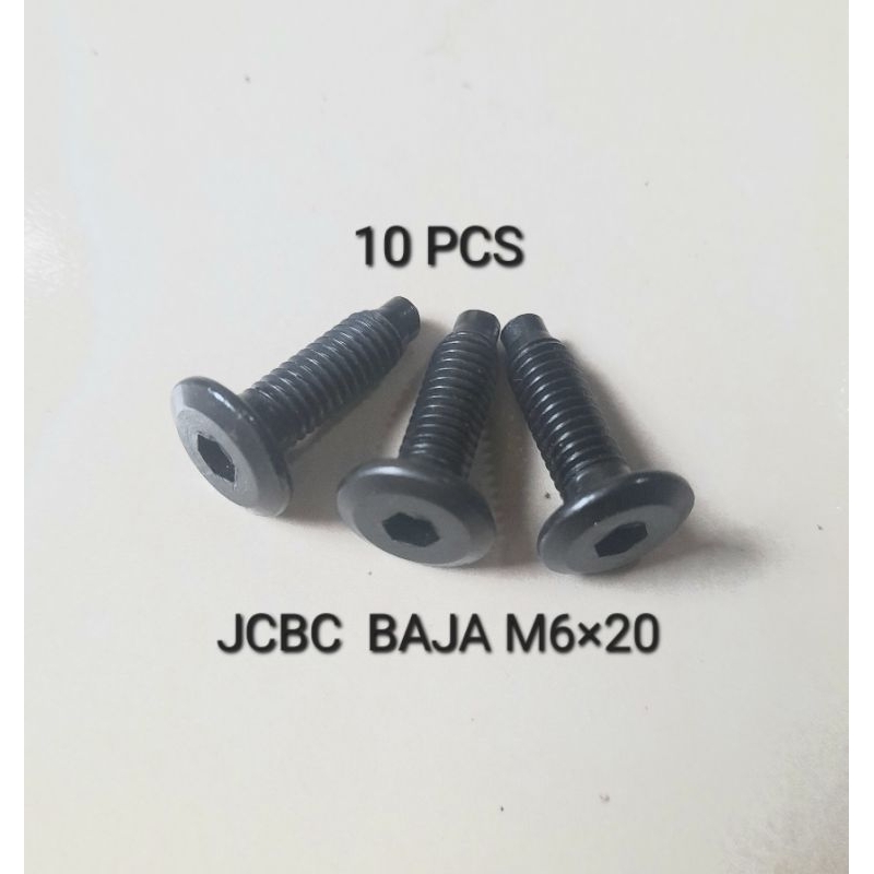 BAUT JCBC BOLT M6×20 (10 PCS) WARNA HITAM