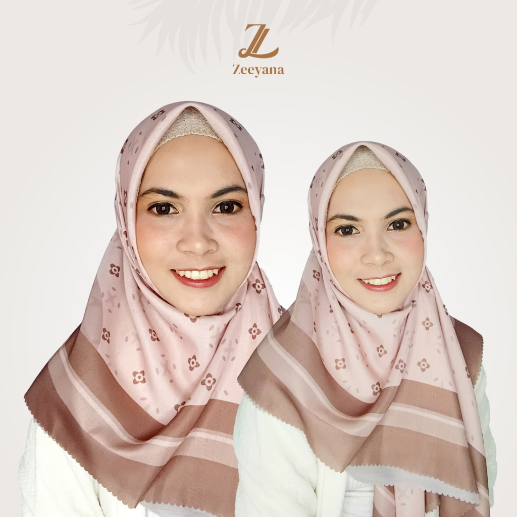 ZEEYANA Adiba Hijab Kerudung Segi Empat Voal Ultrasonik Premium