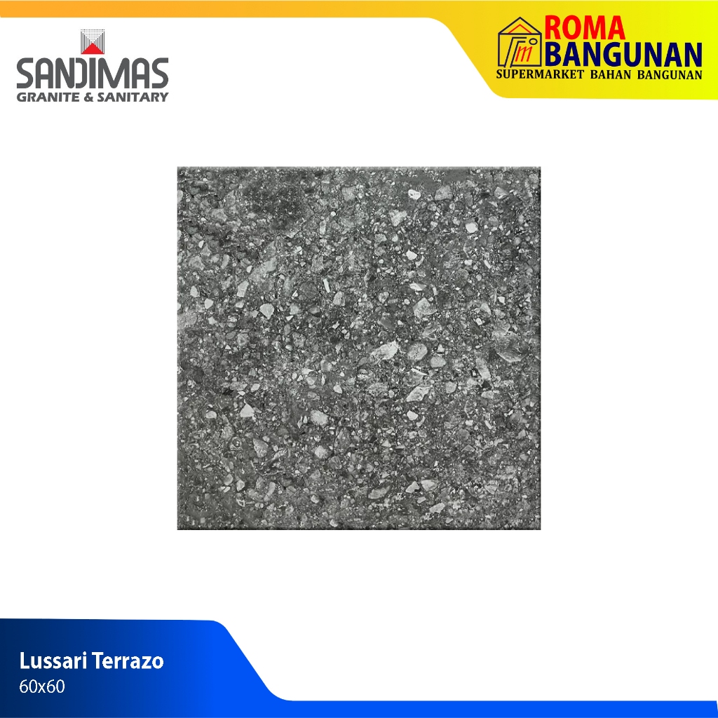 Vulcan Sandimas Granit / Granit Lantai Lussari Terazo Black 60x60