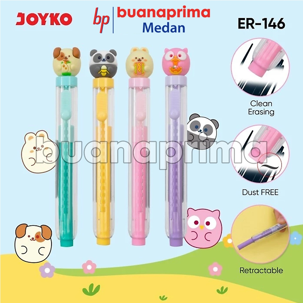 

Penghapus JOYKO ER-146 Eraser Retractable Animal Kingdom Stip
