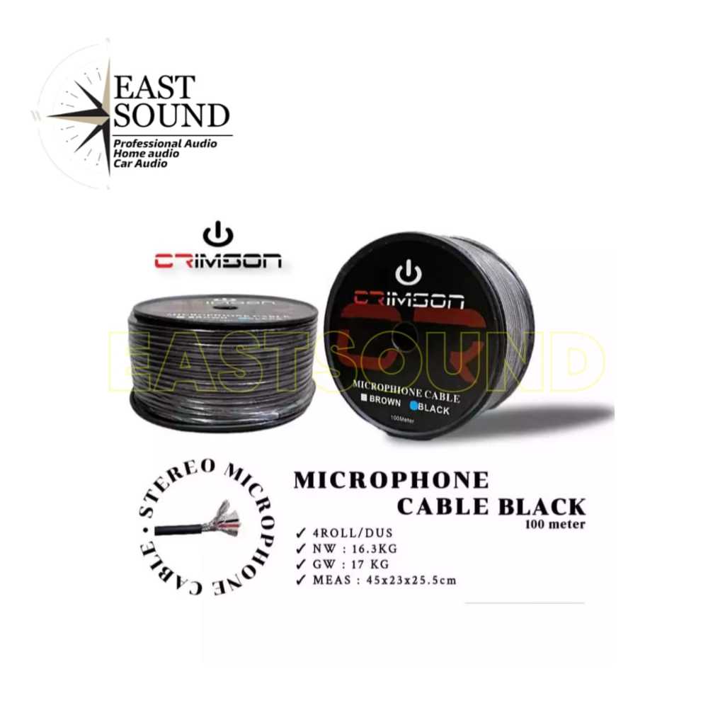 KABEL MICROPHONE CRIMSON BLACK 1 ROLL ORIGINAL