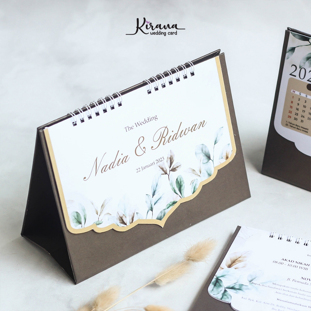 Undangan Custom Hardcover | Undangan Model Kalender Meja | Undangan Pernikahan | Undangan Unik