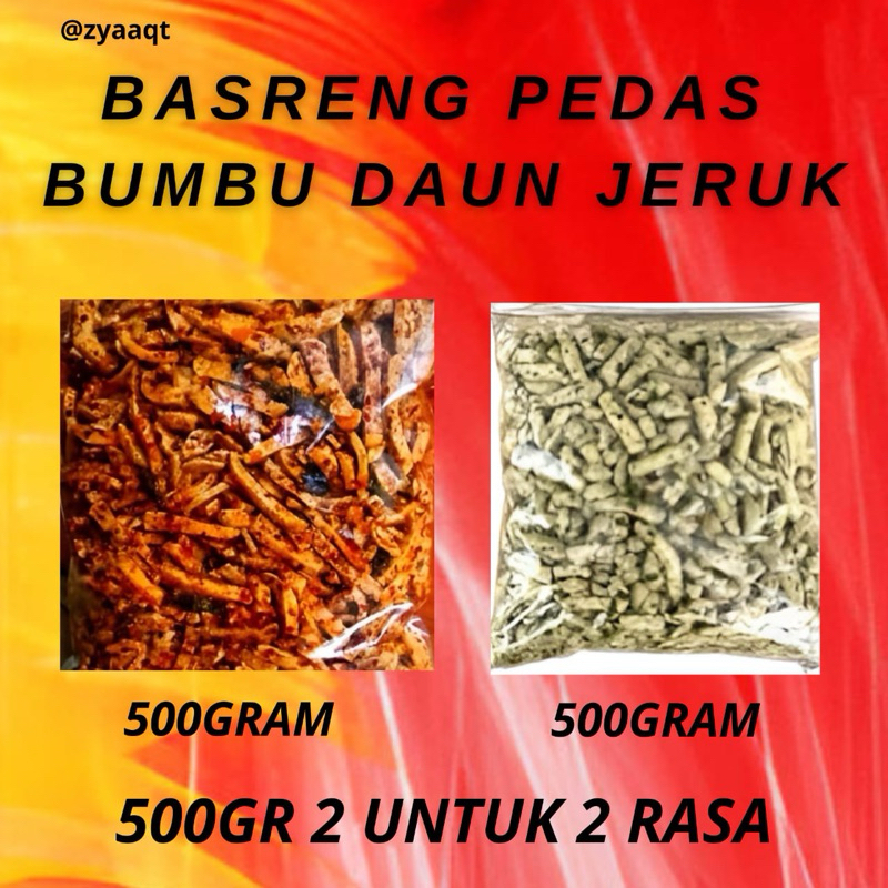 

cemilan snack basreng stik / bakso goreng pedas rasa daun jeruk dan original