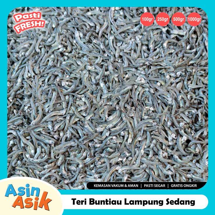 

Teri Buntiau Lampung Sedang Premium Kualitas Super Segar Fresh