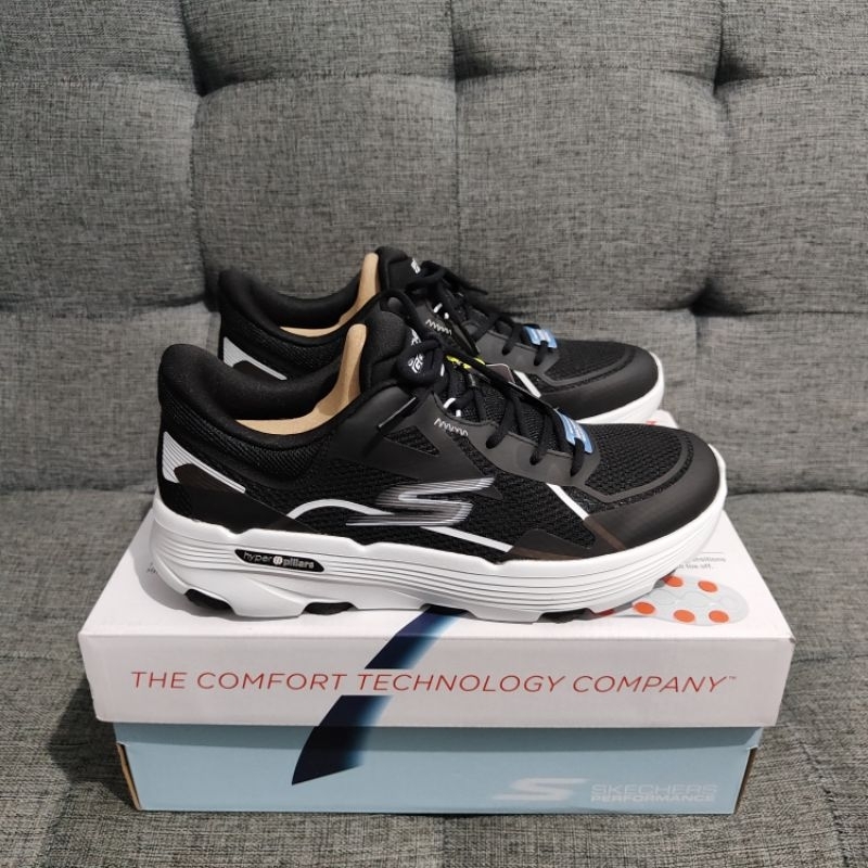 Skechers GO RUN 7.0 INTERVAL Women's - Black/White [129336/BKW]